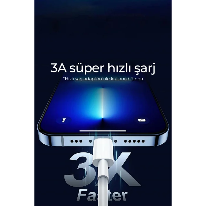 Iphone 8 X Xs Xr 11 12 13 14 Pro Max Plus Uyumlu Hızlı Şarj Kablosu Type C To Lightning