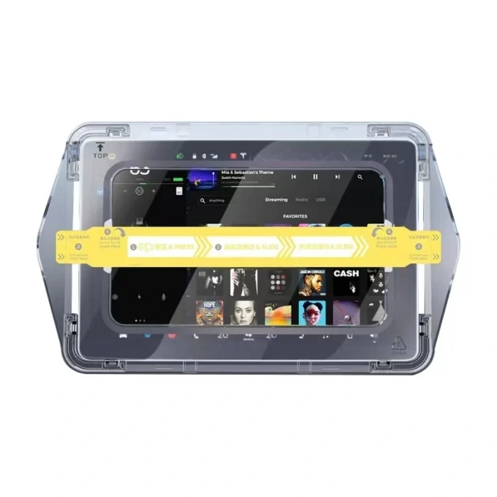 BYD 12.8 inç Araç Multimedya Ekran Koruyucu Uygulama Aparatlı Premium Temperli Cam Ekran Koruyucu