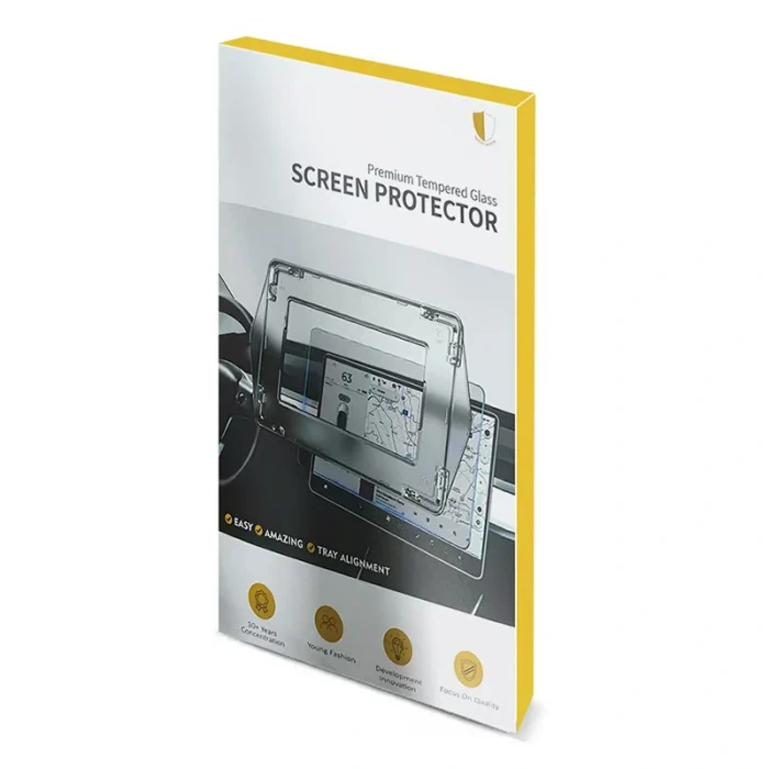 BYD 12.8 inç Araç Multimedya Ekran Koruyucu Uygulama Aparatlı Premium Temperli Cam Ekran Koruyucu