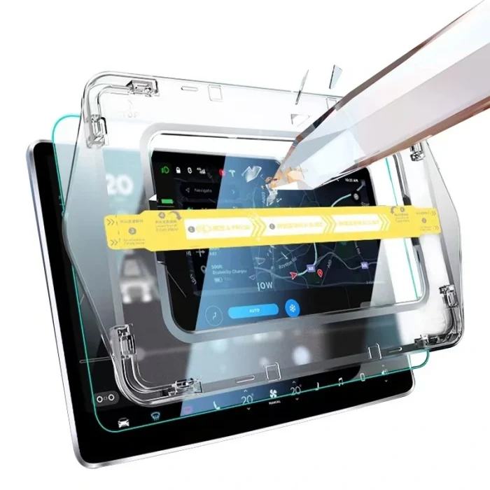 BYD 15.6 inç Araç Multimedya Ekran Koruyucu Uygulama Aparatlı Premium Temperli Cam Ekran Koruyucu