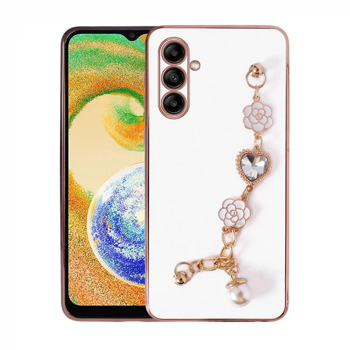 Samsung A04S Kılıf El Tutamaçlı Kamera Korumalı  Taka Silikon Kapak