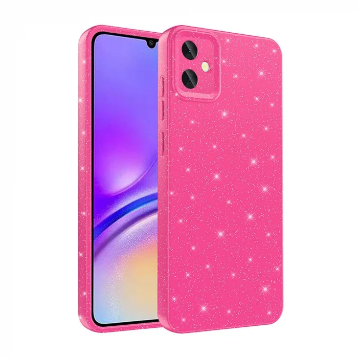 Samsung A05 Kılıf Kamera Korumalı Simli Lüks Koton Kapak