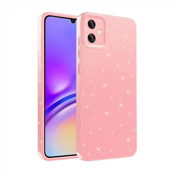 Samsung A05 Kılıf Kamera Korumalı Simli Lüks Koton Kapak