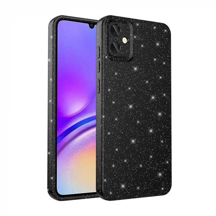 Samsung A05 Kılıf Kamera Korumalı Simli Lüks Koton Kapak