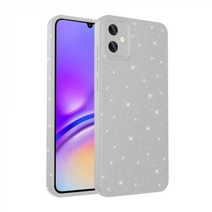 Samsung A05 Kılıf Kamera Korumalı Simli Lüks Koton Kapak