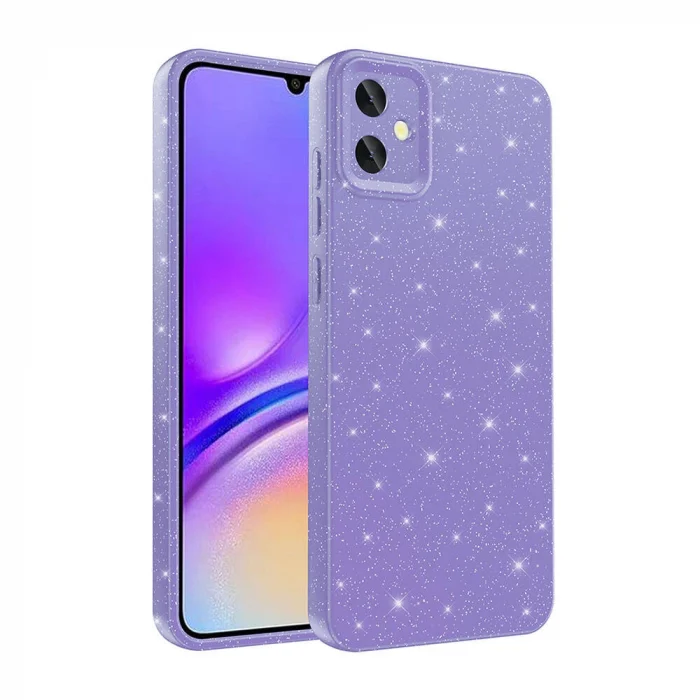 Samsung A05 Kılıf Kamera Korumalı Simli Lüks Koton Kapak