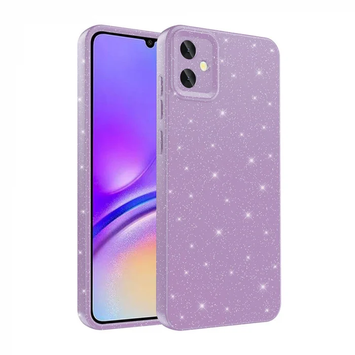 Samsung A05 Kılıf Kamera Korumalı Simli Lüks Koton Kapak