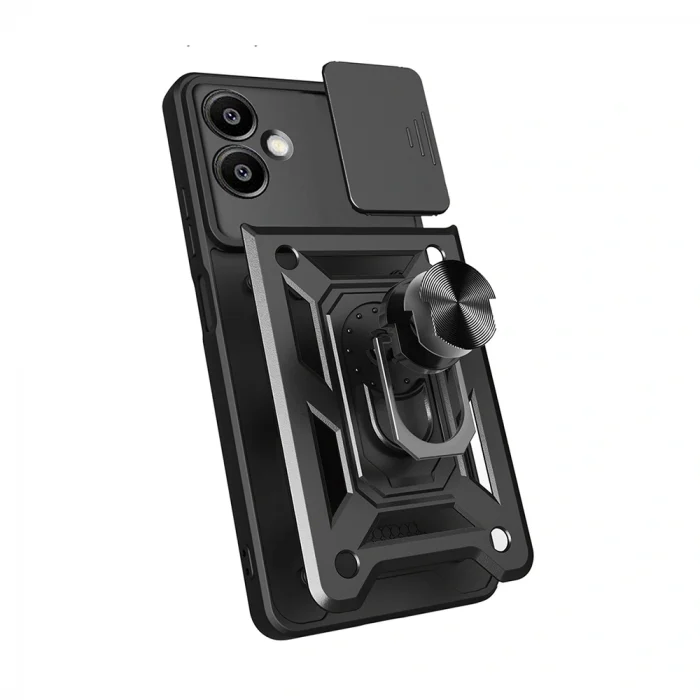 Samsung A06 Kılıf Magnetik Standlı Kamera Korumalı Sürgülü Vega Kapak