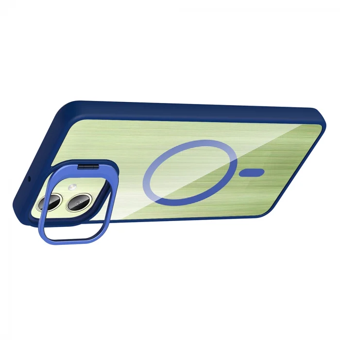 Samsung A06 Kılıf Standlı ve Kamera Lens Hediyeli M-Safe Şarj Özellikli Etro Kapak