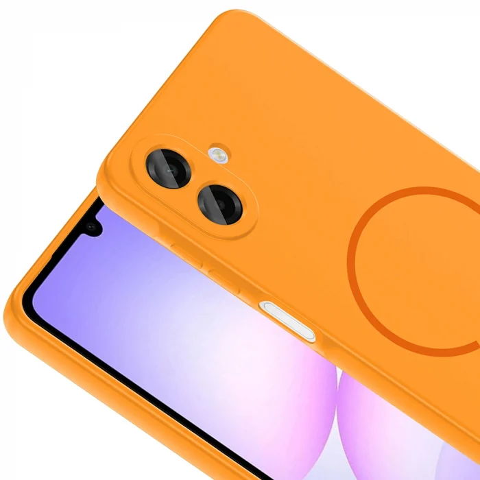 Samsung A07 Kılıf M-safe Şarj Özellikli Meta Kapak