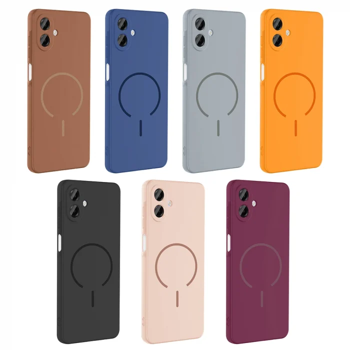 Samsung A07 Kılıf M-safe Şarj Özellikli Meta Kapak