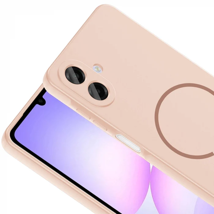 Samsung A07 Kılıf M-safe Şarj Özellikli Meta Kapak