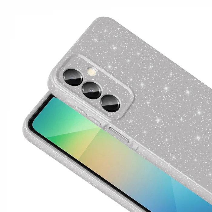 Samsung A16 Kılıf Kamera Korumalı Simli Lüks Koton Kapak