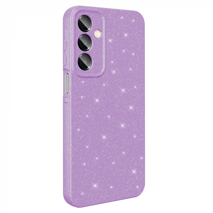 Samsung A16 Kılıf Kamera Korumalı Simli Lüks Koton Kapak