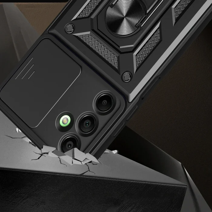 Samsung A16 Kılıf Magnetik Standlı Kamera Korumalı Sürgülü Vega Kapak