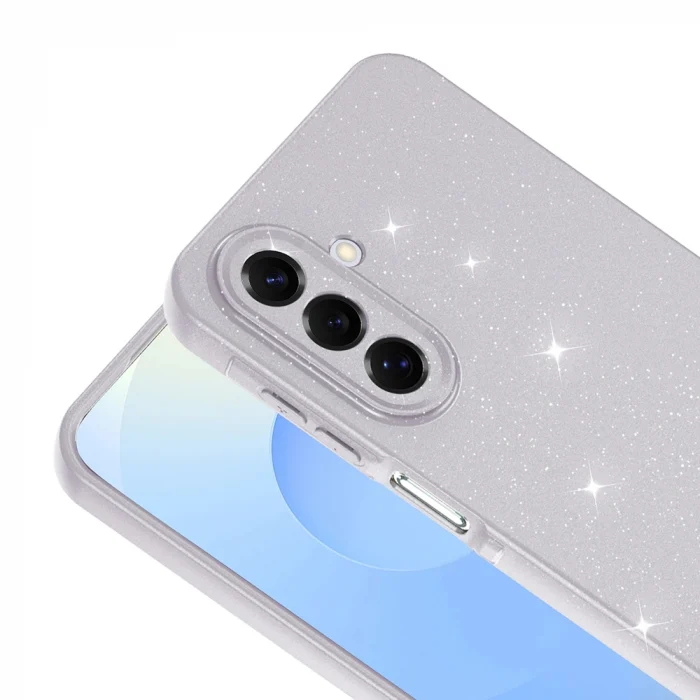 Samsung A17 Kılıf Kamera Korumalı Simli Lüks Koton Kapak