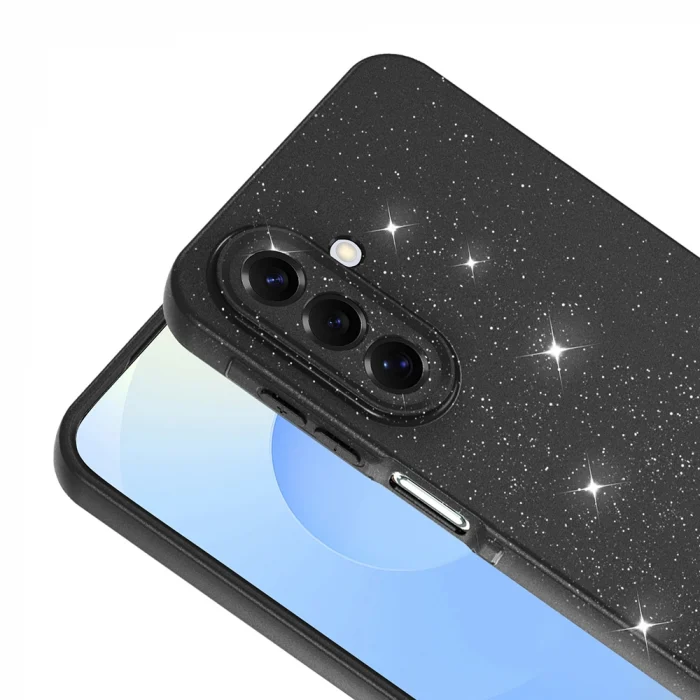 Samsung A17 Kılıf Kamera Korumalı Simli Lüks Koton Kapak