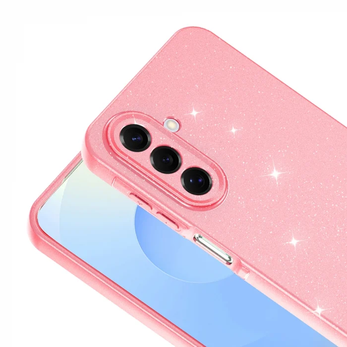 Samsung A17 Kılıf Kamera Korumalı Simli Lüks Koton Kapak