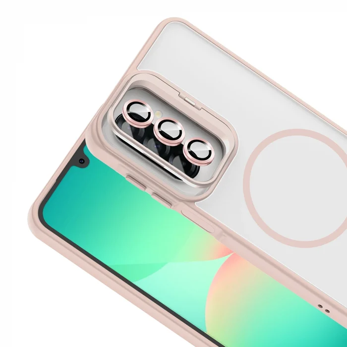 Samsung A17 Kılıf Standlı ve Kamera Lens Hediyeli Etro Kapak
