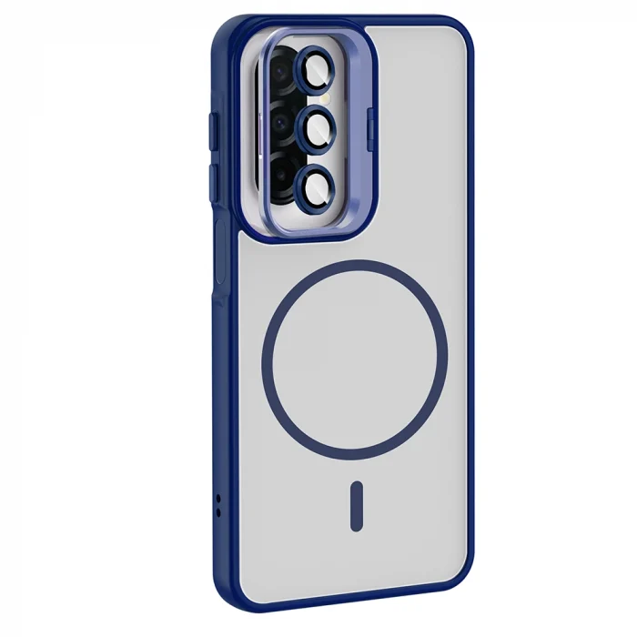 Samsung A17 Kılıf Standlı ve Kamera Lens Hediyeli Etro Kapak