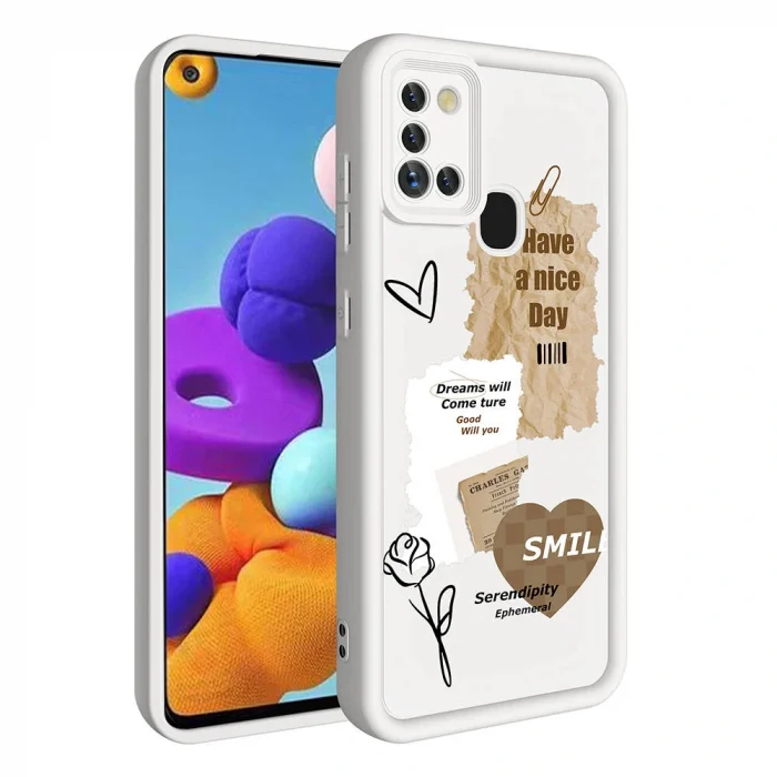 Samsung A21S Kılıf Kamera Korumalı Baskılı Arka Yüzey Klas Kapak
