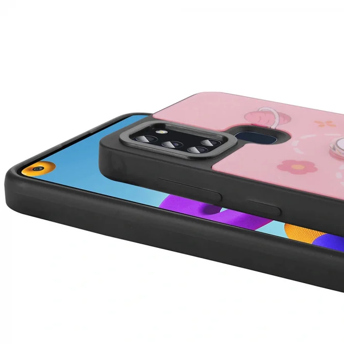 Samsung A21S Kılıf Parlayan Kabartmalı İkonik Figürlü Amas Silikon Kapak