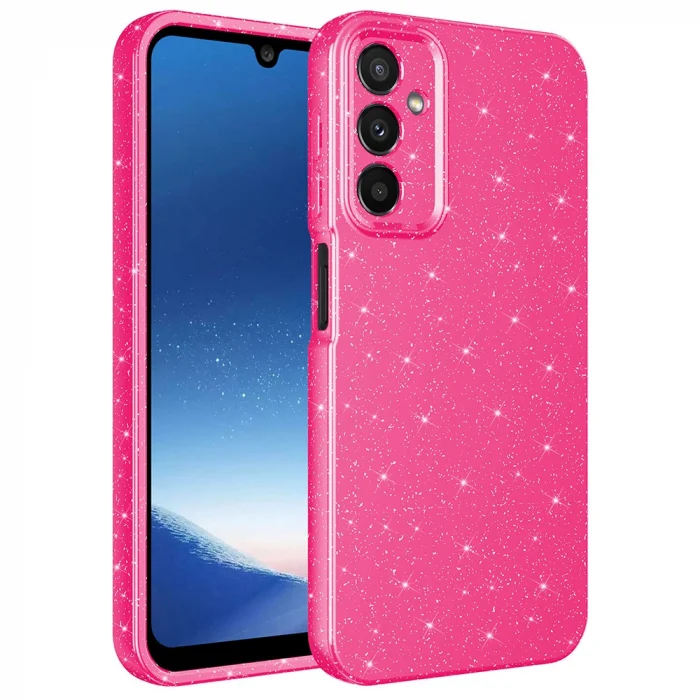 Samsung A24 Kılıf Kamera Korumalı Simli Lüks Koton Kapak