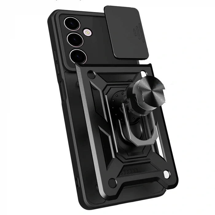 Samsung A24 Kılıf Magnetik Standlı Kamera Korumalı Sürgülü Vega Kapak