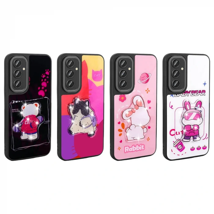 Samsung A24 Kılıf Parlayan Kabartmalı İkonik Figürlü Amas Silikon Kapak