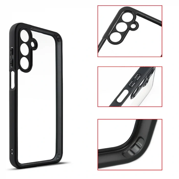 Samsung A25 Kılıf Kamera Korumalı Şeffaf Arka Yüzey New Roll Kapak