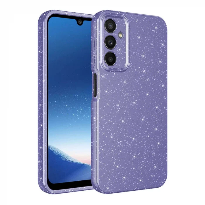 Samsung A25 Kılıf Kamera Korumalı Simli Lüks Koton Kapak