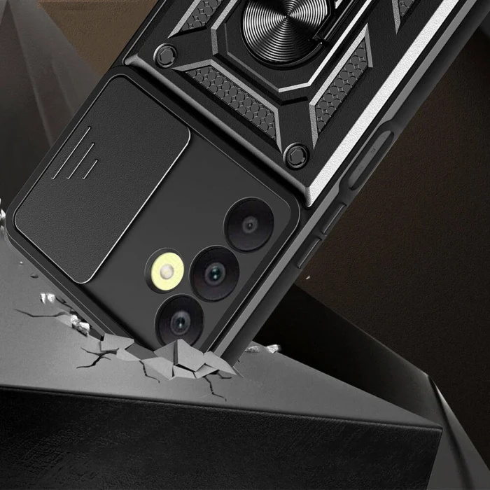 Samsung A25 Kılıf Magnetik Standlı Kamera Korumalı Sürgülü Vega Kapak
