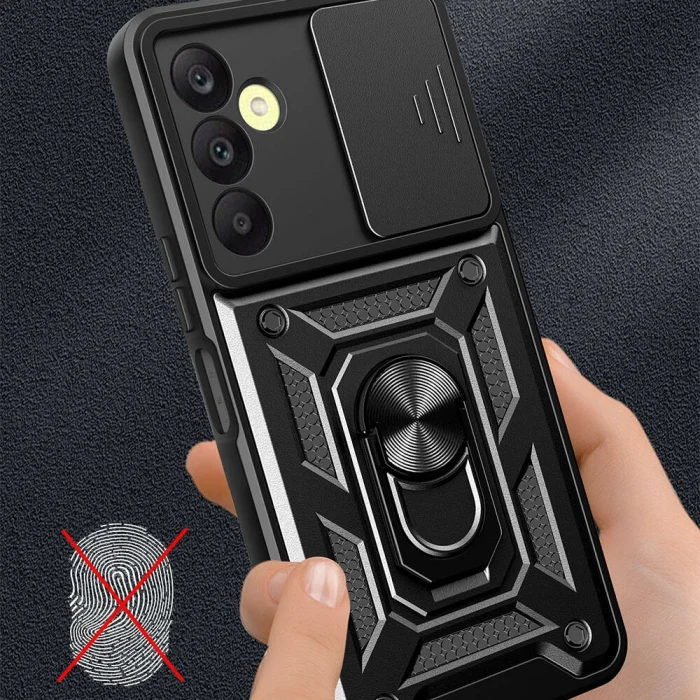Samsung A25 Kılıf Magnetik Standlı Kamera Korumalı Sürgülü Vega Kapak