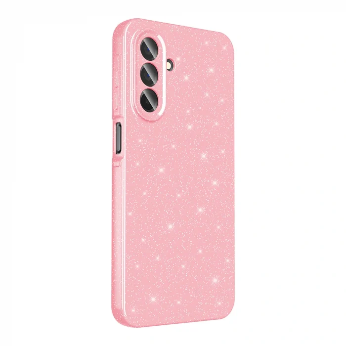 Samsung A26 Kılıf Kamera Korumalı Simli Lüks Koton Kapak