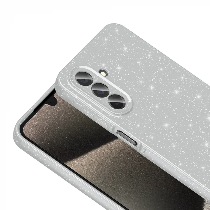 Samsung A26 Kılıf Kamera Korumalı Simli Lüks Koton Kapak