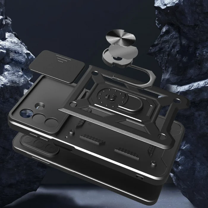 Samsung A26 Kılıf Magnetik Standlı Kamera Korumalı Sürgülü Vega Kapak