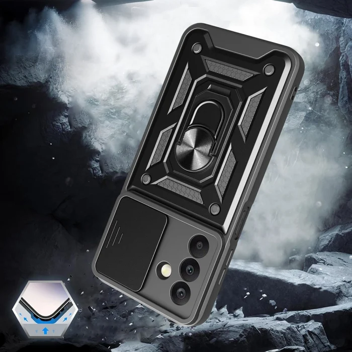 Samsung A26 Kılıf Magnetik Standlı Kamera Korumalı Sürgülü Vega Kapak