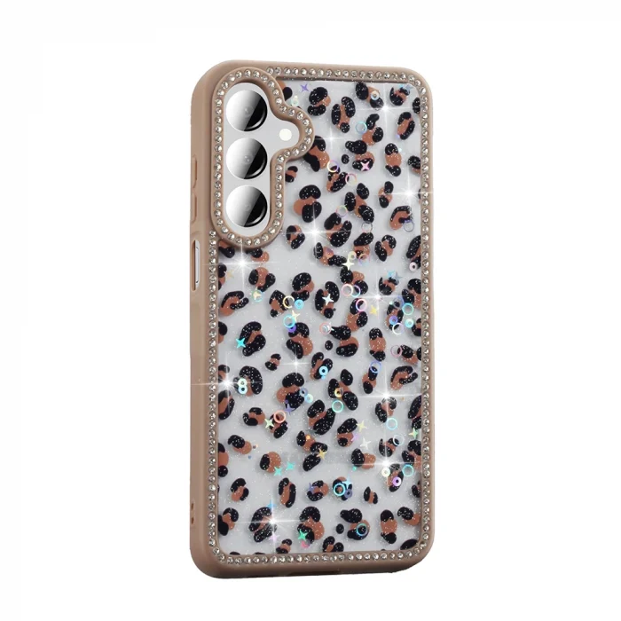 Samsung A26 Kılıf Taşlı ve Simli Tasarım Azra Kapak