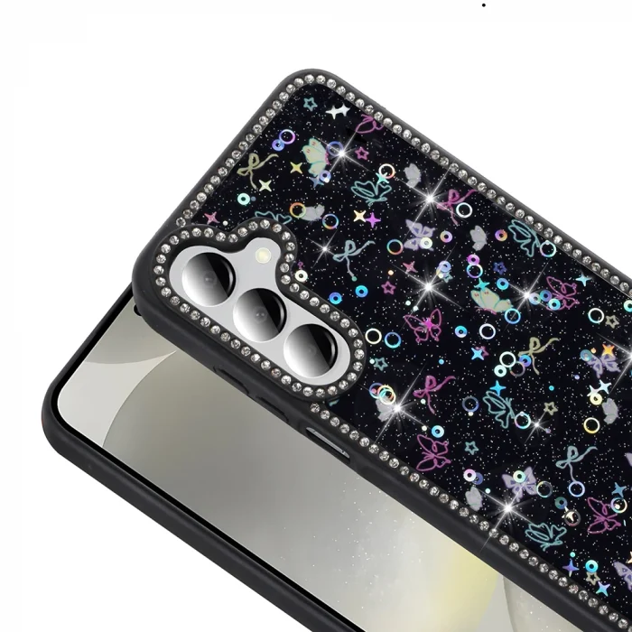 Samsung A26 Kılıf Taşlı ve Simli Tasarım Azra Kapak