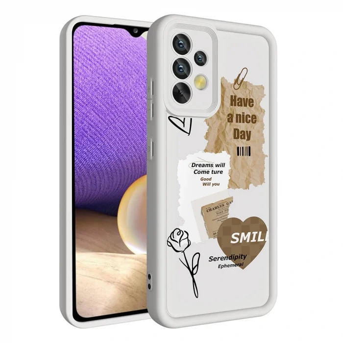 Samsung A32 4G Kılıf Kamera Korumalı Baskılı Arka Yüzey Klas Kapak