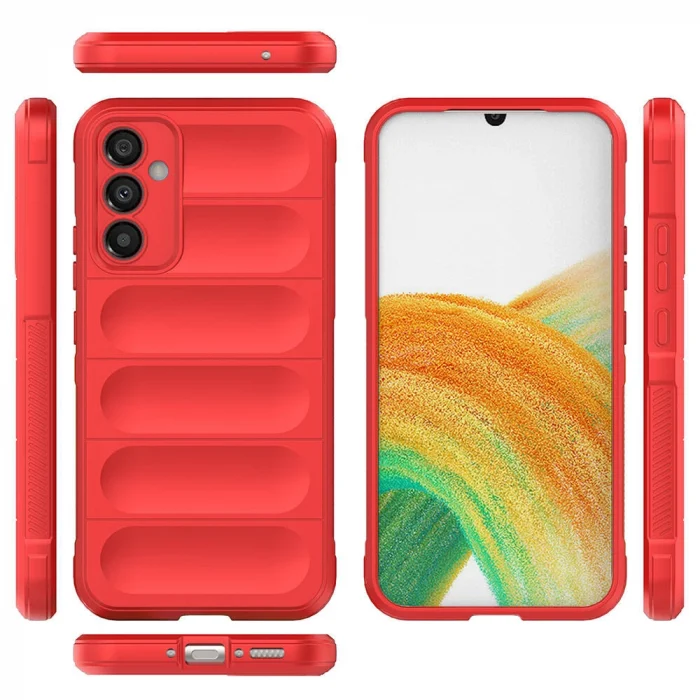 Samsung A34 Kılıf Esnek TPU Oyuklu Arka Yüzey Tasarımlı Etnik Silikon Kapak