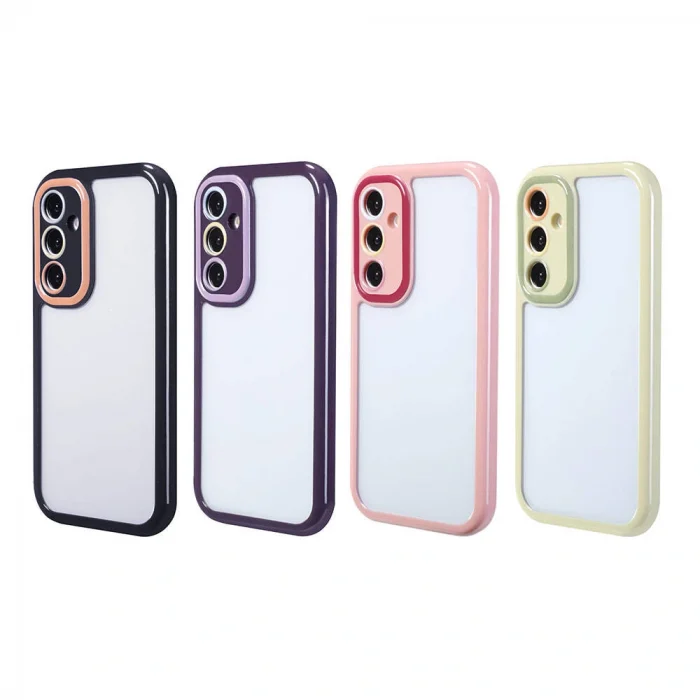 Samsung A35 Kılıf Kamera Korumalı Renkli Kenar ve Çerçeve Tasarımlı Vitamin Kapak