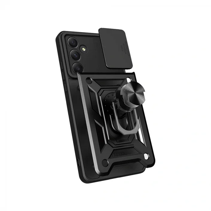 Samsung A35 Kılıf Magnetik Standlı Kamera Korumalı Sürgülü Vega Kapak