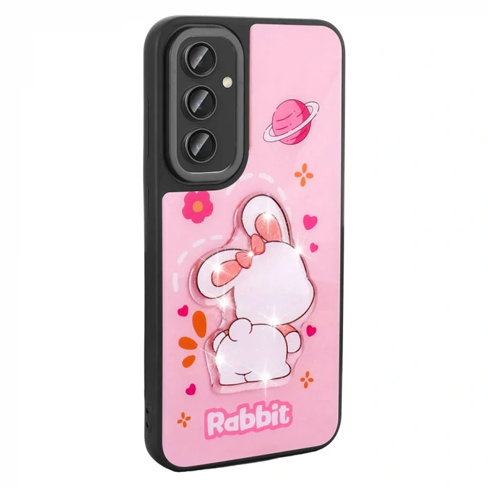 Samsung A35 Kılıf Parlayan Kabartmalı İkonik Figürlü Amas Silikon Kapak