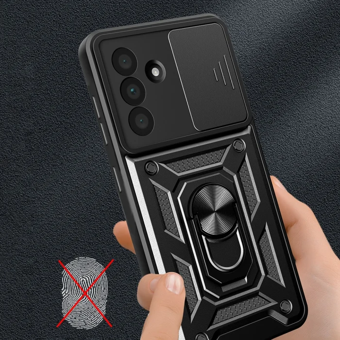 Samsung A36 Kılıf Magnetik Standlı Kamera Korumalı Sürgülü Vega Kapak