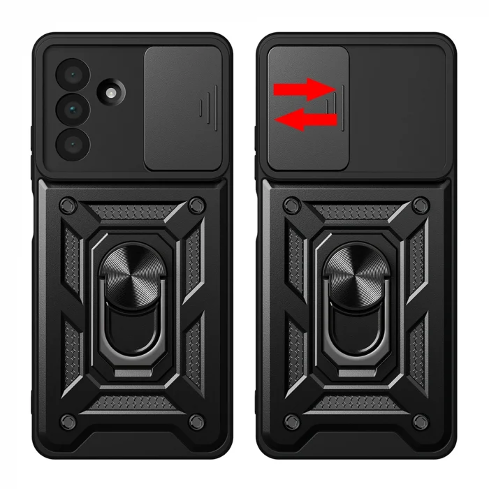 Samsung A36 Kılıf Magnetik Standlı Kamera Korumalı Sürgülü Vega Kapak