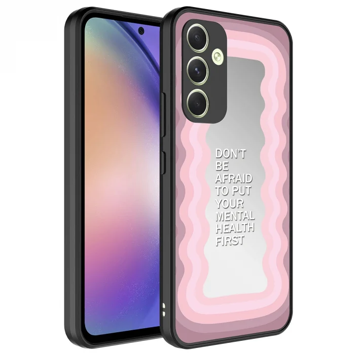 A54 Kılıf Aynalı Desenli Kamera Korumalı Parlak Mirror Kapak