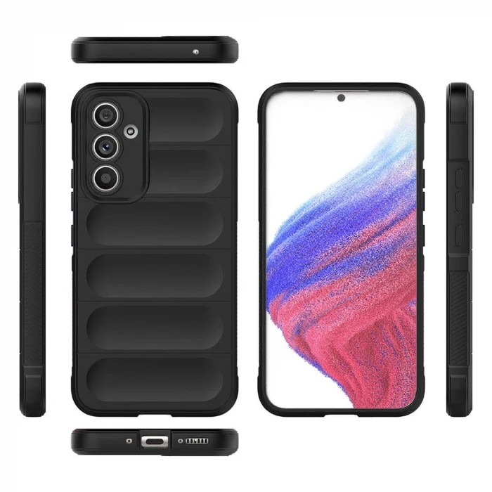 Samsung A54 Kılıf Esnek TPU Oyuklu Arka Yüzey Tasarımlı Etnik Silikon Kapak