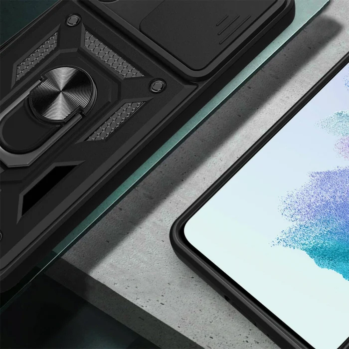 Samsung A54 Kılıf Magnetik Standlı Kamera Korumalı Sürgülü Vega Kapak