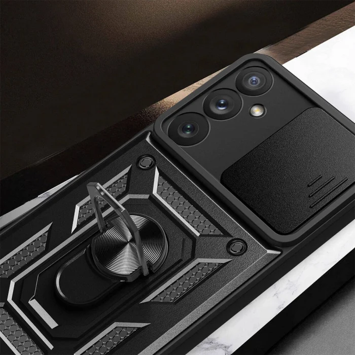 Samsung A54 Kılıf Magnetik Standlı Kamera Korumalı Sürgülü Vega Kapak